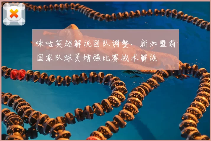 咪咕英超解说团队调整，新加盟前国家队球员增强比赛战术解读